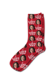Photo & Message Valentines Day Personalised Photo Socks Dark Red