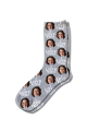 Photo & Message Valentines Day Personalised Photo Socks Grey