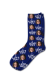 Photo & Message Valentines Day Personalised Photo Socks Navy Blue