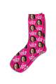 Photo & Message Valentines Day Personalised Photo Socks Pink