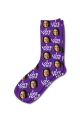 Photo & Message Valentines Day Personalised Photo Socks Purple