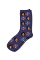 Just Married Purple Personalised Photo Socks
