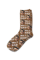 Photo & Message Personalised Photo Socks Brown