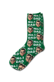 Photo & Message Personalised Photo Socks Dark Green