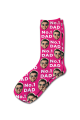 Photo & Message Personalised Photo Socks Pink