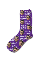 Photo & Message Personalised Photo Socks Purple