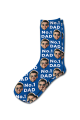 Photo & Message Personalised Photo Socks Royal Blue