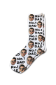 Photo & Message Personalised Photo Socks White