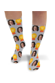 Mothers Day Gold Ribbon Personalised Photo Socks 