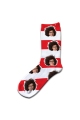 Stripey Personalised Photo Socks White Stripes