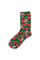 Love Hearts Valentines Day Personalised Photo Socks Dark Green