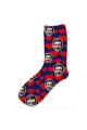 Love Hearts Valentines Day Personalised Photo Socks Navy