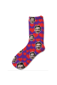 Love Hearts Valentines Day Personalised Photo Socks Purple
