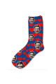 Love Hearts Valentines Day Personalised Photo Socks Royal Blue
