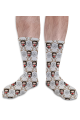Reindeer Face Christmas Personalised Socks