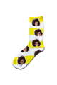 Stripey Personalised Photo Socks White Stripes
