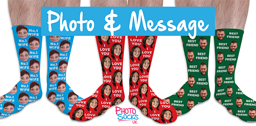 Photo & Message Personalised Socks